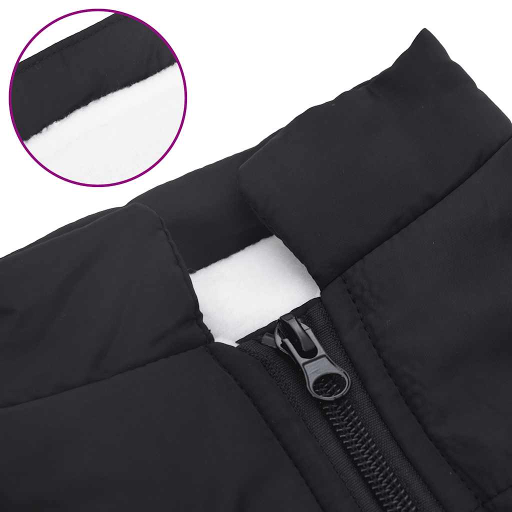 Dog Coat with Harness Waterproof Reflective Black M