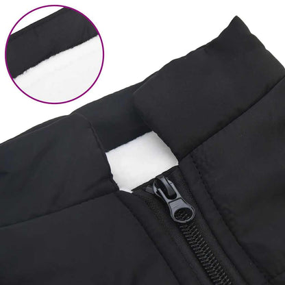 Dog Coat with Harness Waterproof Reflective Black L