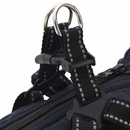Dog Coat with Harness Waterproof Reflective Navy Blue S