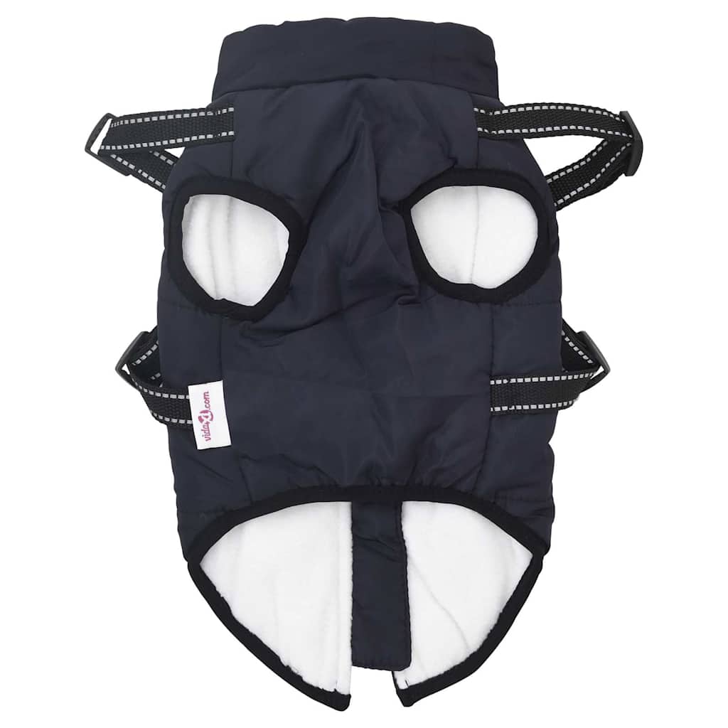 Dog Coat with Harness Waterproof Reflective Navy Blue XL