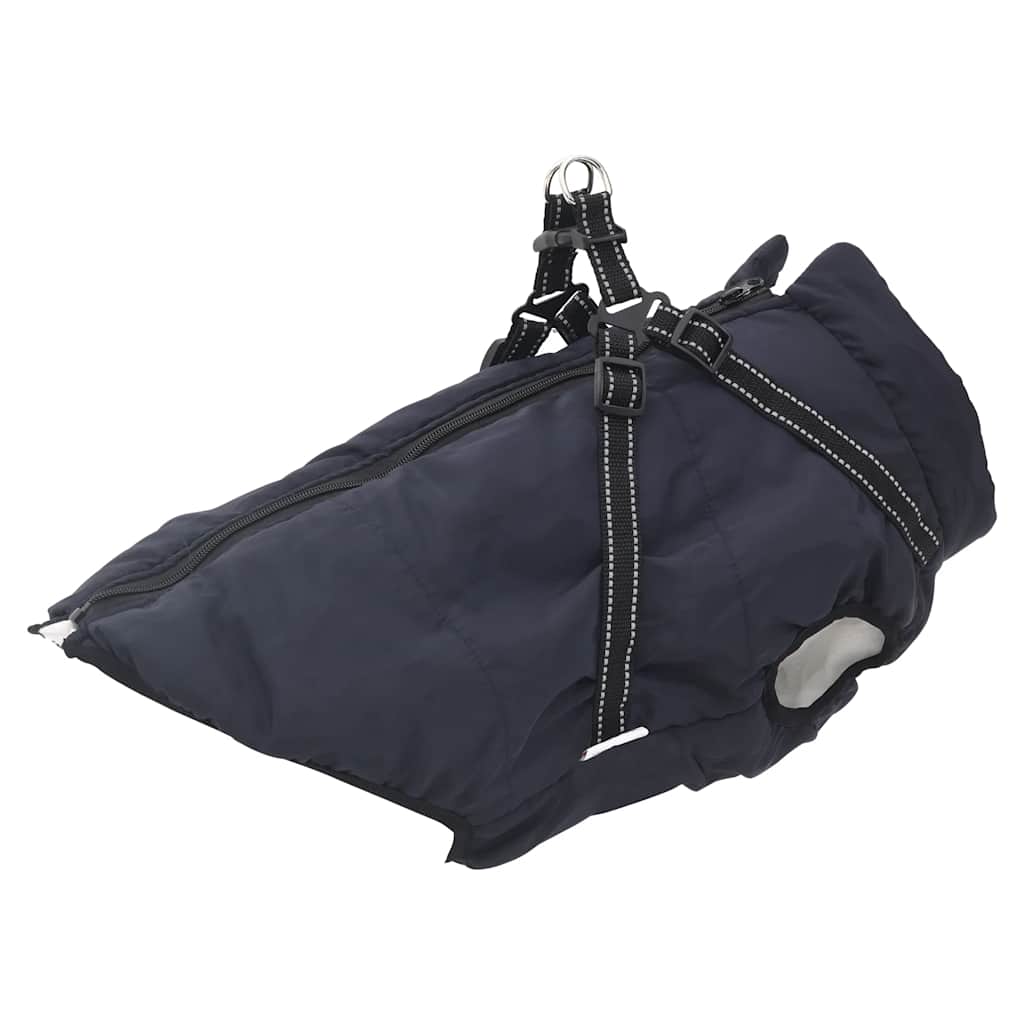 Dog Coat with Harness Waterproof Reflective Navy Blue 3XL