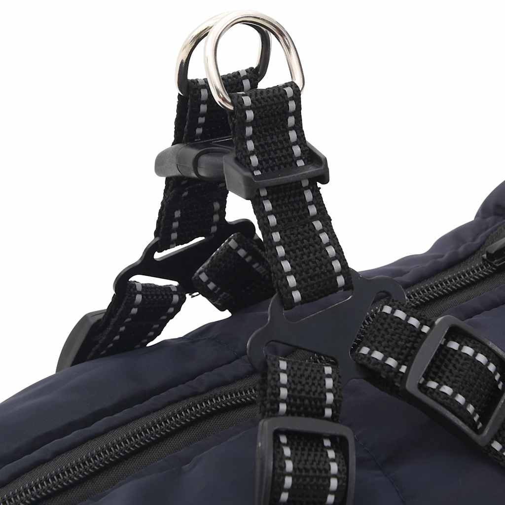 Dog Coat with Harness Waterproof Reflective Navy Blue 3XL