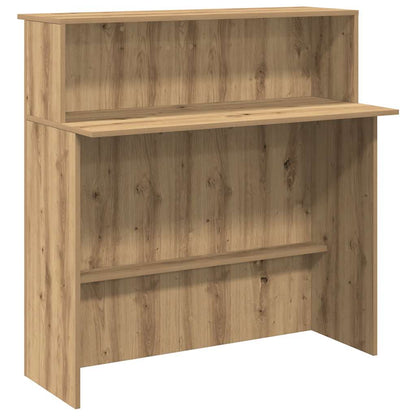 Reception Desk Artisan Oak 100x50x103.5 cm Engineered Wood