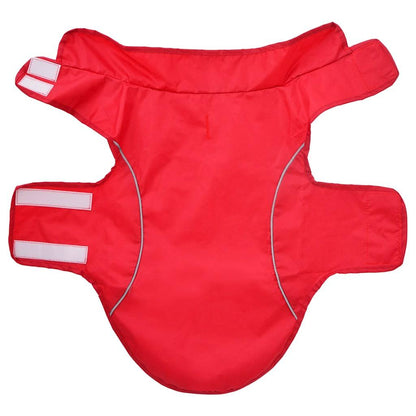 Dog Raincoat with Reflective Strips Polyester Red XXS