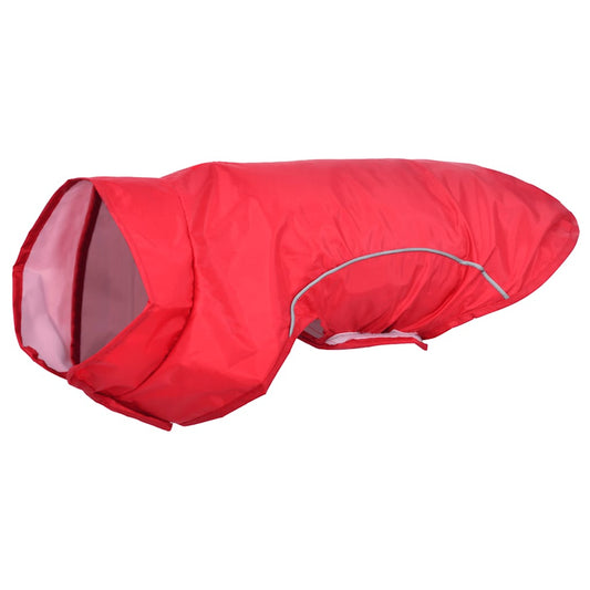 Dog Raincoat with Reflective Strips Polyester Red XS