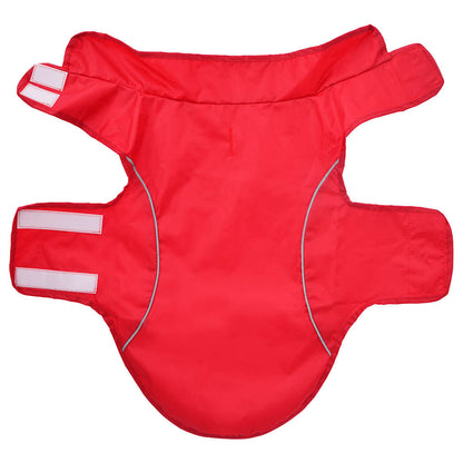 Dog Raincoat with Reflective Strips Polyester Red XS