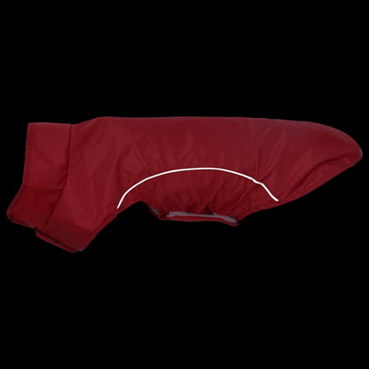 Dog Raincoat with Reflective Strips Polyester Red S