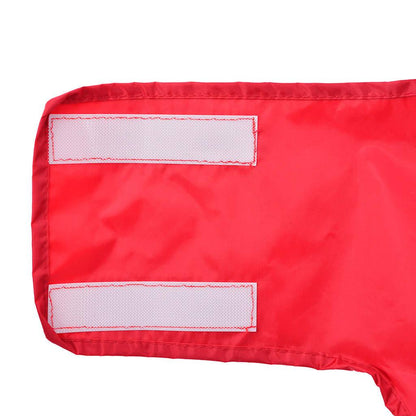Dog Raincoat with Reflective Strips Polyester Red L