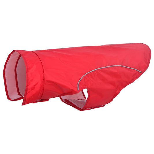 Dog Raincoat with Reflective Strips Polyester Red 2XL