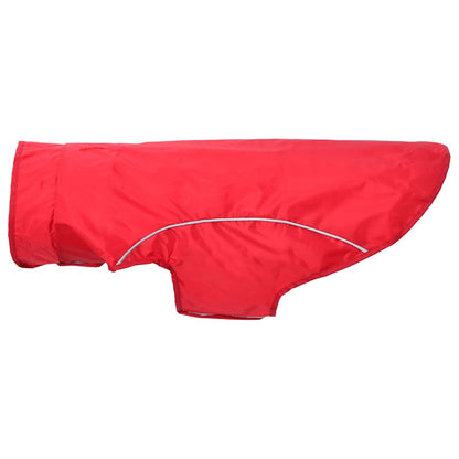 Dog Raincoat with Reflective Strips Polyester Red 2XL