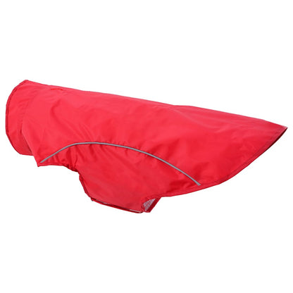 Dog Raincoat with Reflective Strips Polyester Red 2XL