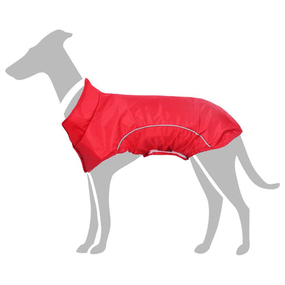 Dog Raincoat with Reflective Strips Polyester Red 2XL