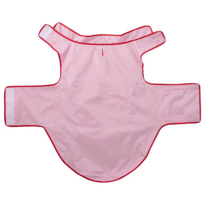 Dog Raincoat with Reflective Strips Polyester Red 4XL