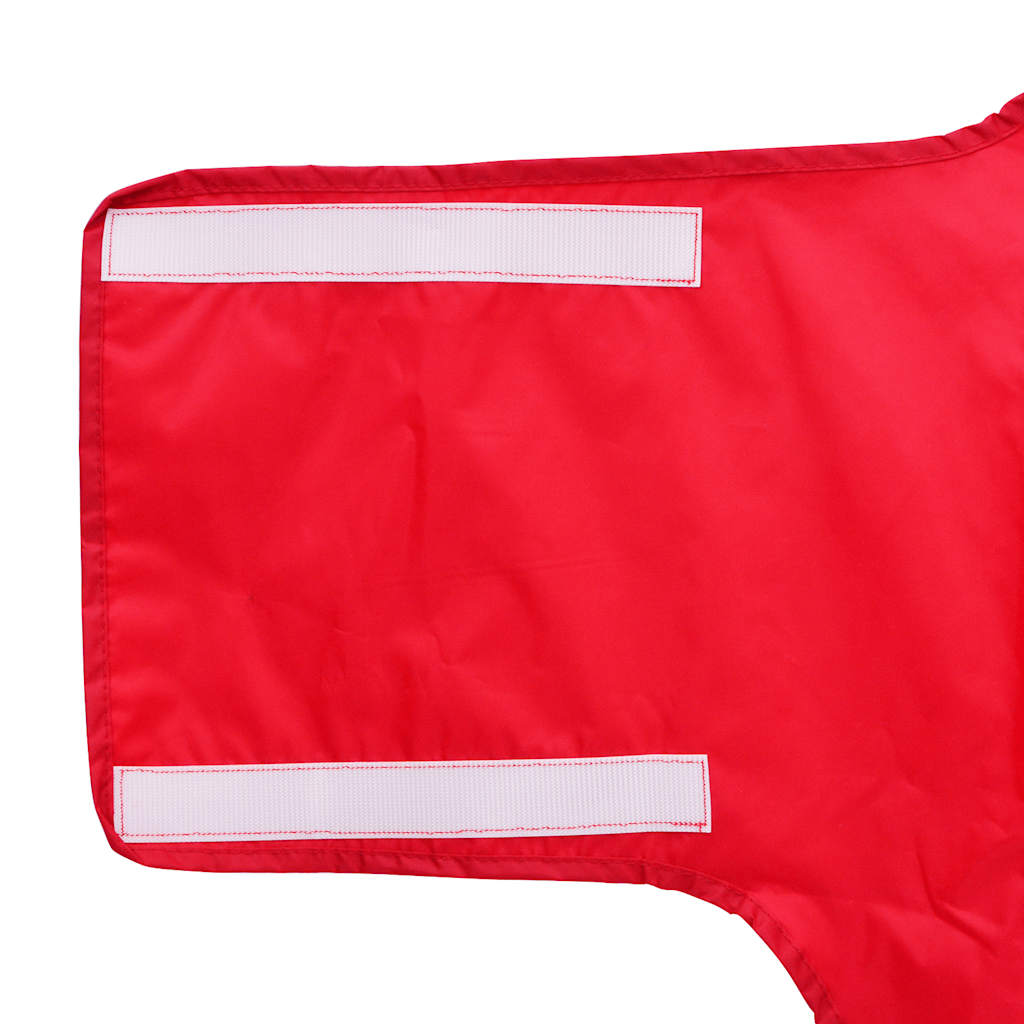Dog Raincoat with Reflective Strips Polyester Red 4XL