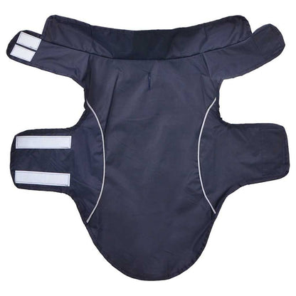 Dog Raincoat with Reflective Strips Polyester Navy Blue XXS