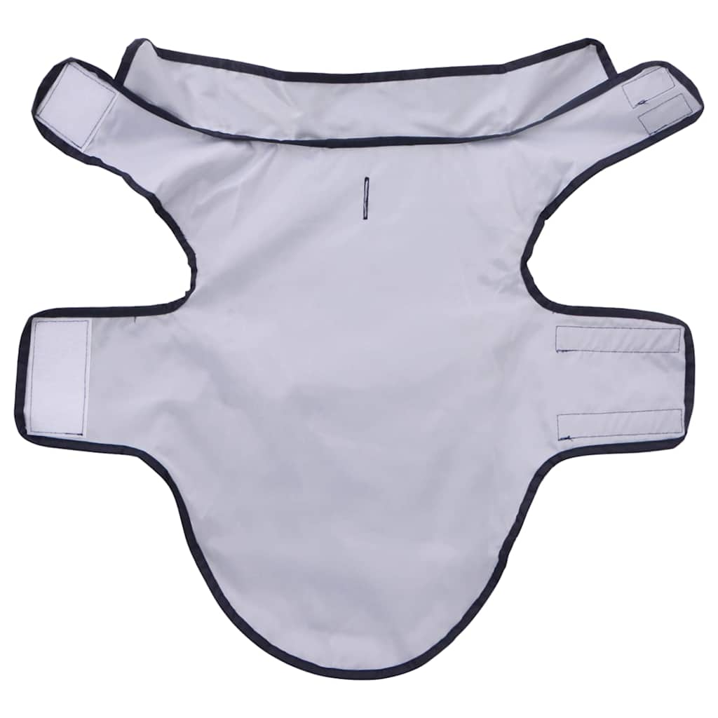 Dog Raincoat with Reflective Strips Polyester Navy Blue XXS