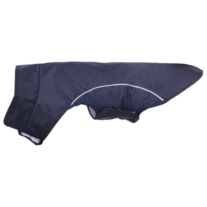 Dog Raincoat with Reflective Strips Polyester Navy Blue XXS