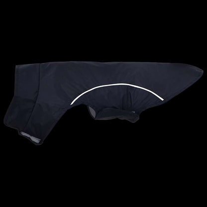 Dog Raincoat with Reflective Strips Polyester Navy Blue XXS