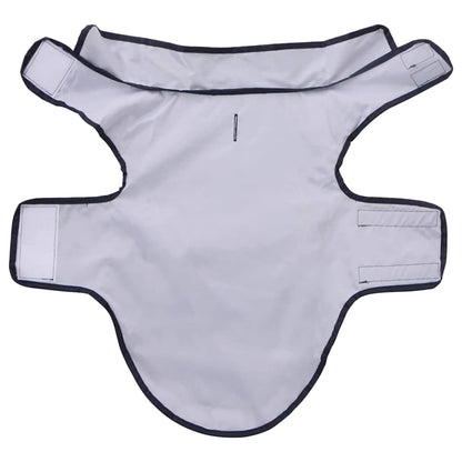 Dog Raincoat with Reflective Strips Polyester Navy Blue S