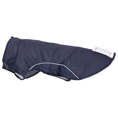 Dog Raincoat with Reflective Strips Polyester Navy Blue M