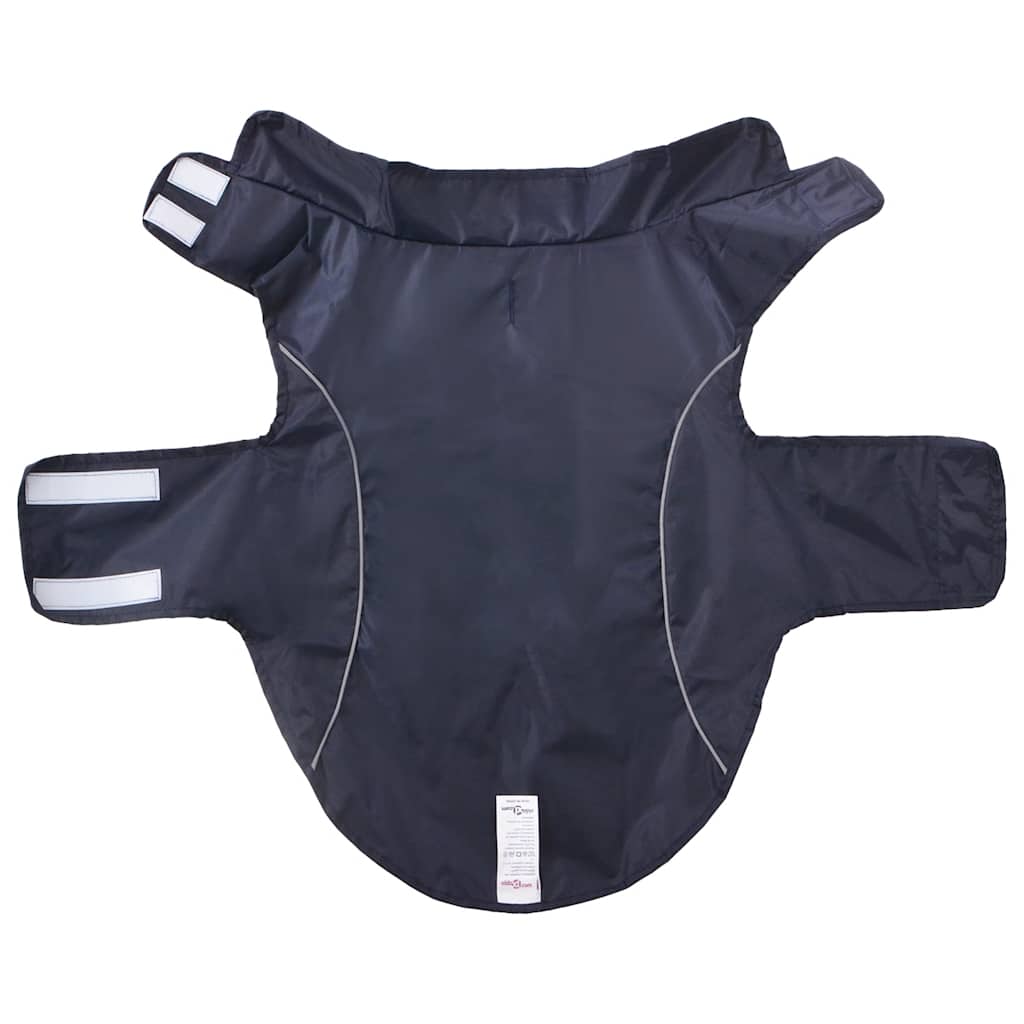 Dog Raincoat with Reflective Strips Polyester Navy Blue XL