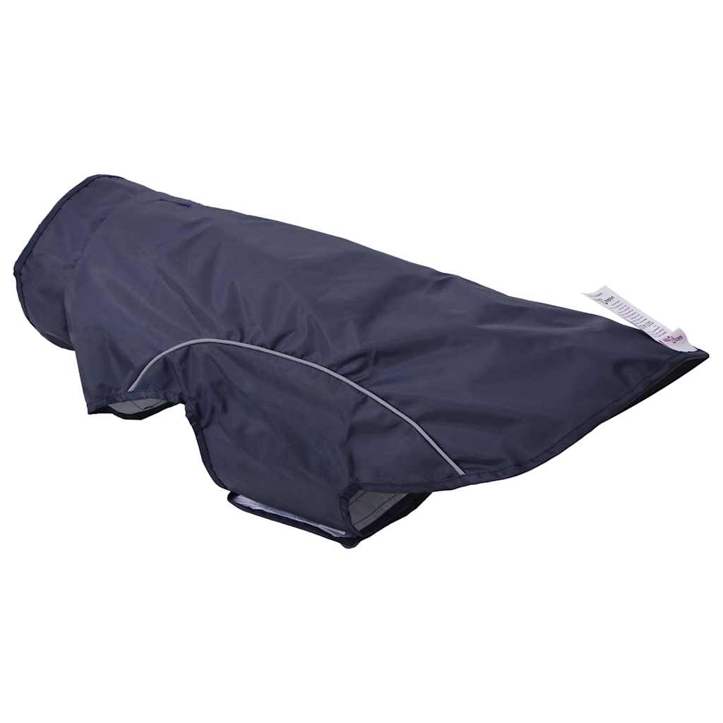 Dog Raincoat with Reflective Strips Polyester Navy Blue XL