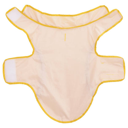 Dog Raincoat with Reflective Strips Polyester Yellow XXS