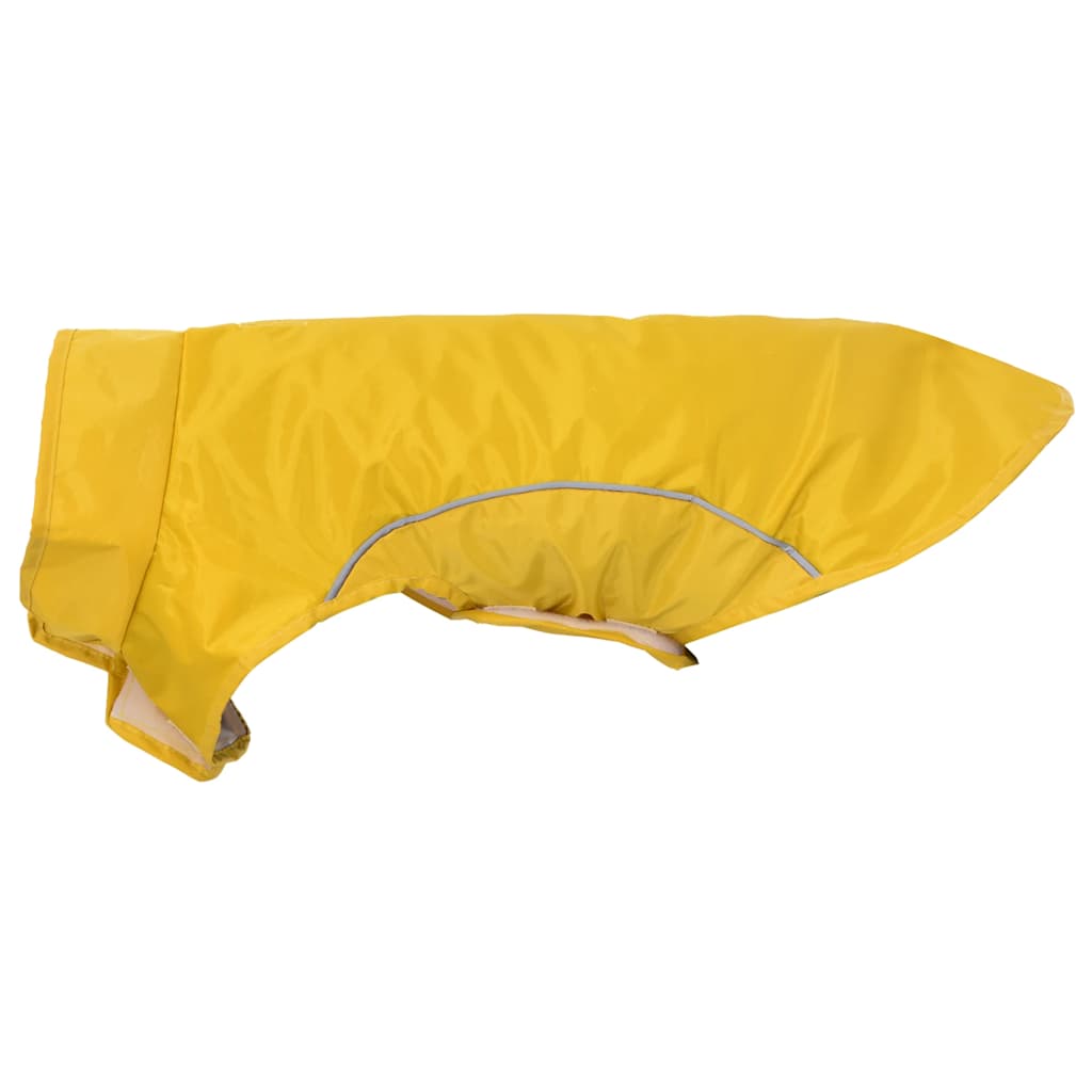 Dog Raincoat with Reflective Strips Polyester Yellow XXS