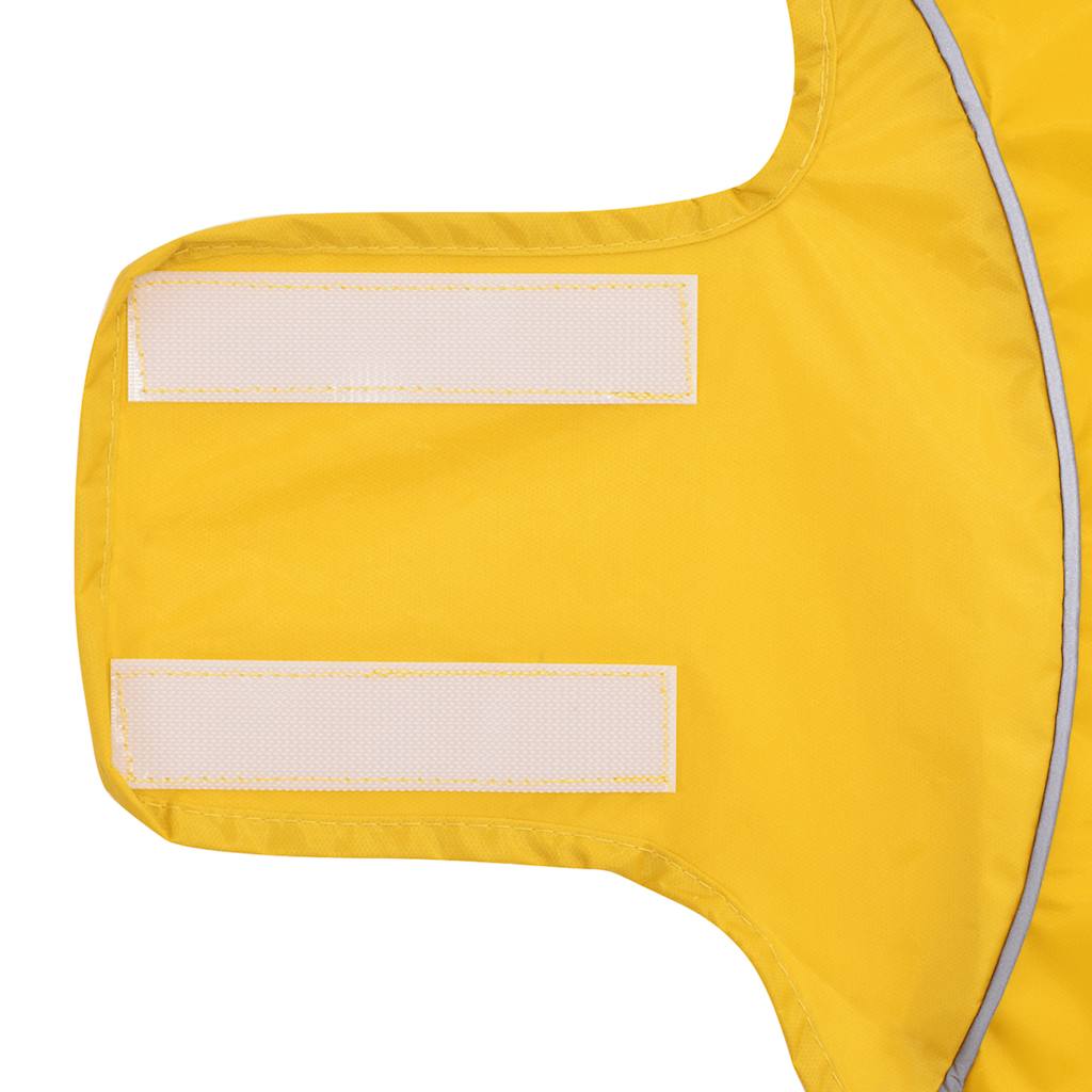 Dog Raincoat with Reflective Strips Polyester Yellow XXS