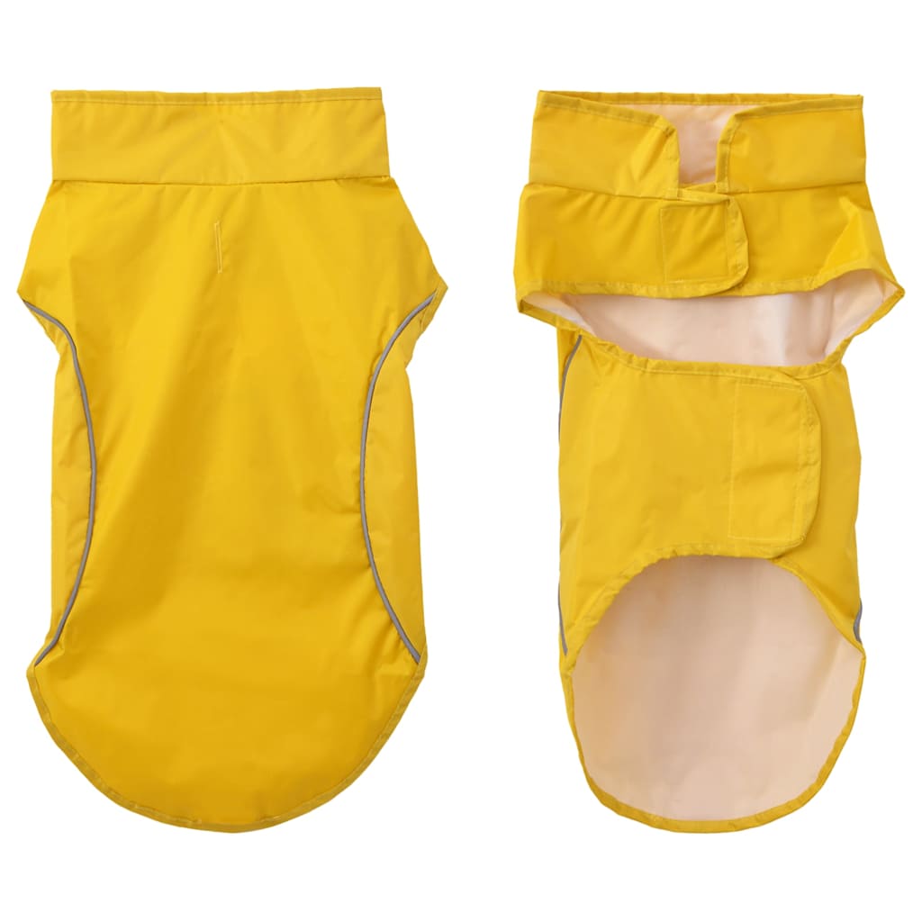 Dog Raincoat with Reflective Strips Polyester Yellow M