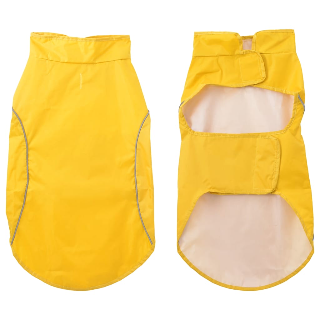 Dog Raincoat with Reflective Strips Polyester Yellow L