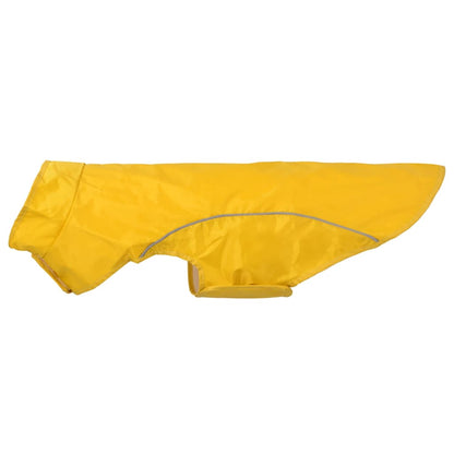 Dog Raincoat with Reflective Strips Polyester Yellow L