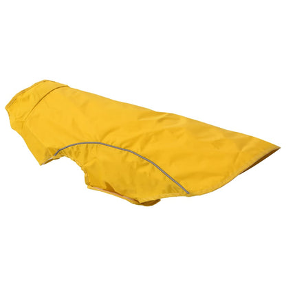 Dog Raincoat with Reflective Strips Polyester Yellow L