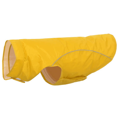 Dog Raincoat with Reflective Strips Polyester Yellow 4XL