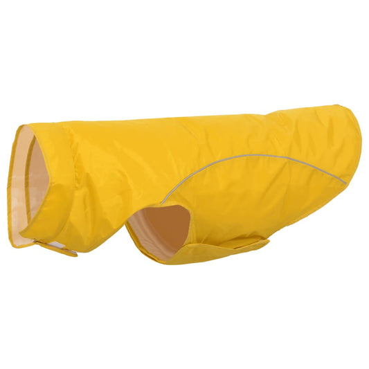 Dog Raincoat with Reflective Strips Polyester Yellow 4XL