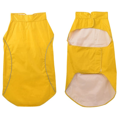 Dog Raincoat with Reflective Strips Polyester Yellow 4XL