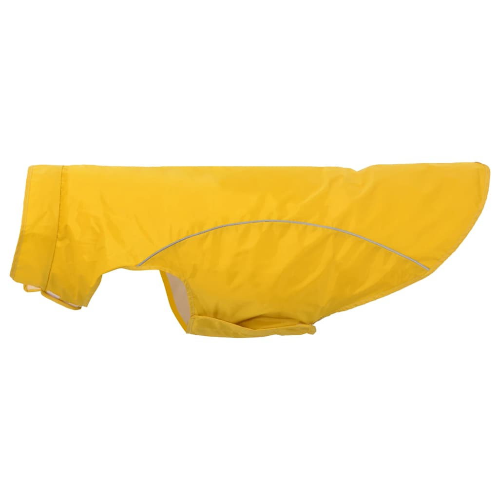 Dog Raincoat with Reflective Strips Polyester Yellow 4XL