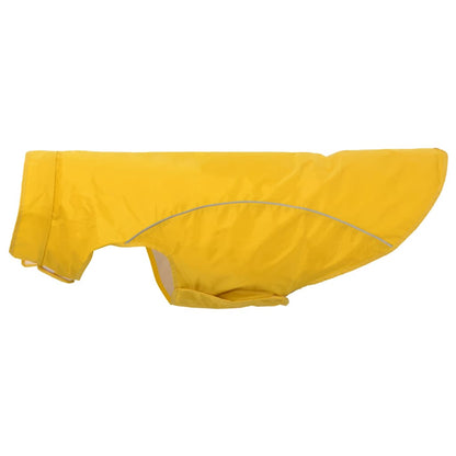 Dog Raincoat with Reflective Strips Polyester Yellow 4XL
