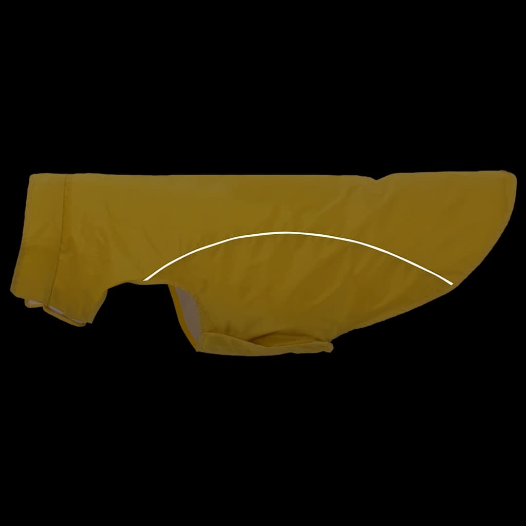 Dog Raincoat with Reflective Strips Polyester Yellow 4XL