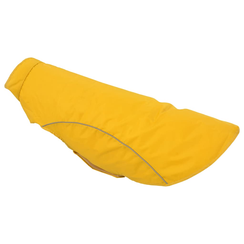 Dog Raincoat with Reflective Strips Polyester Yellow 4XL