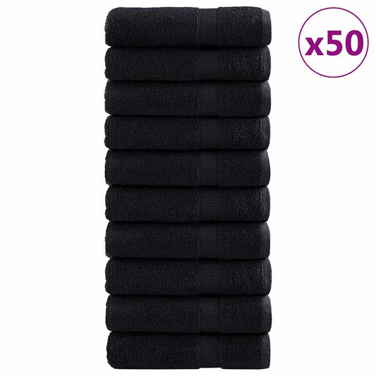 Premium Hand Towels "SOLUND" 50 pcs Black 50x100 cm 550 gsm
