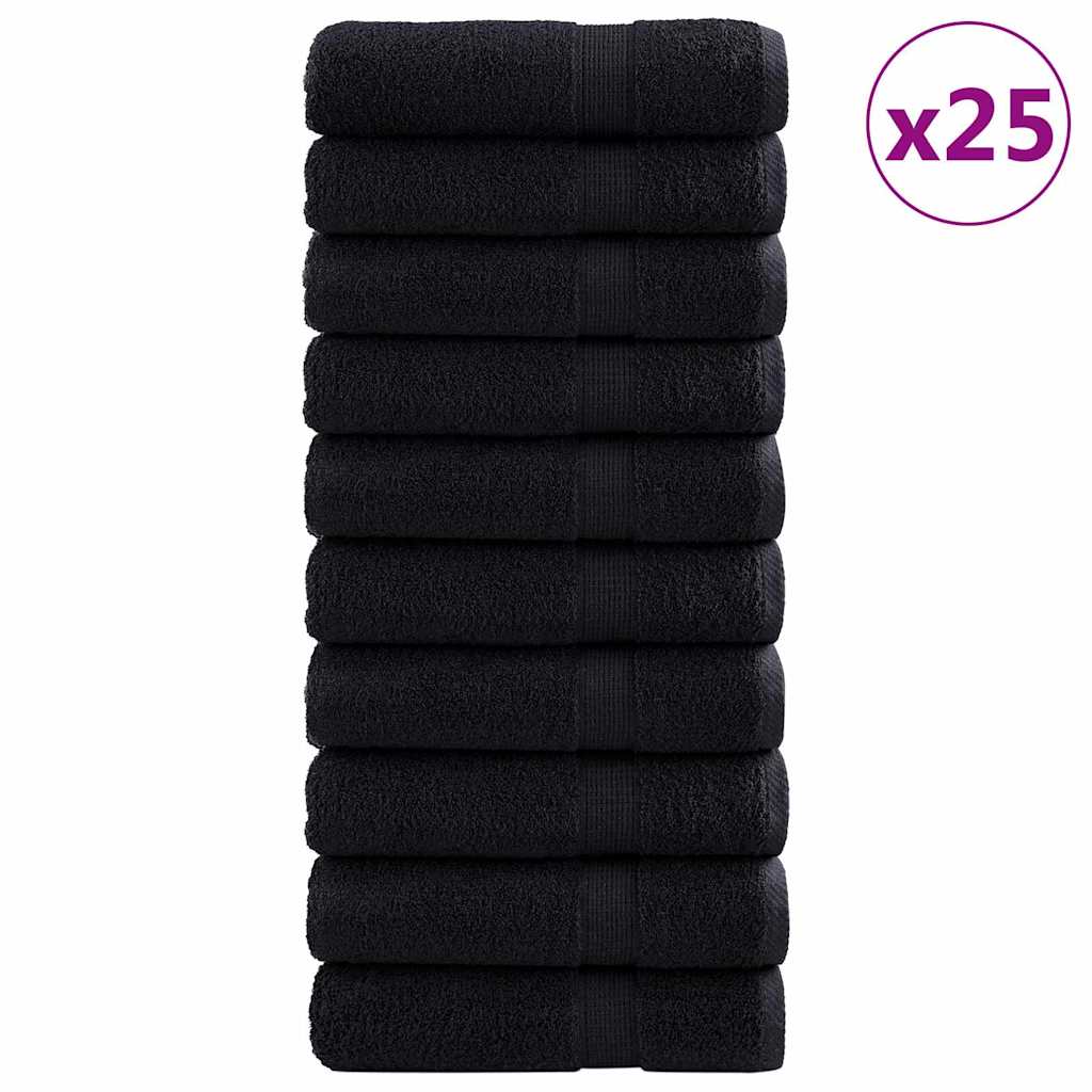 Premium Shower Towels 'SOLUND'25 pcs Black 70x140 cm 550 gsm
