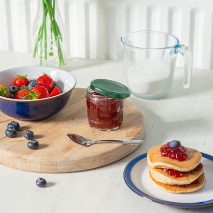 130ml Glass Jam Jars with Lids - Pack of 6