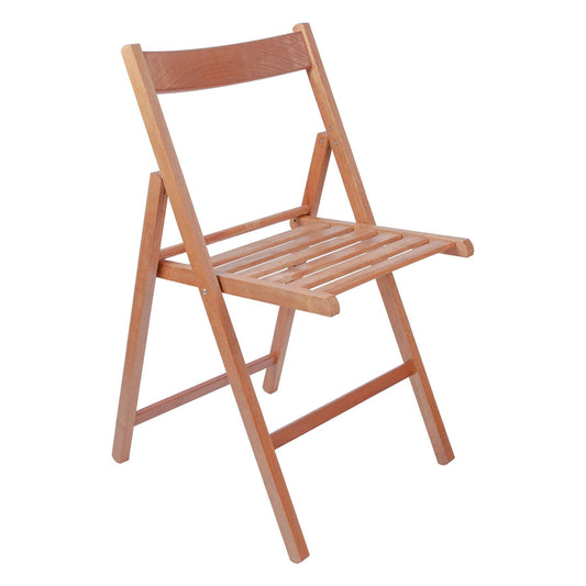 Brown Beech Wood Folding Chair