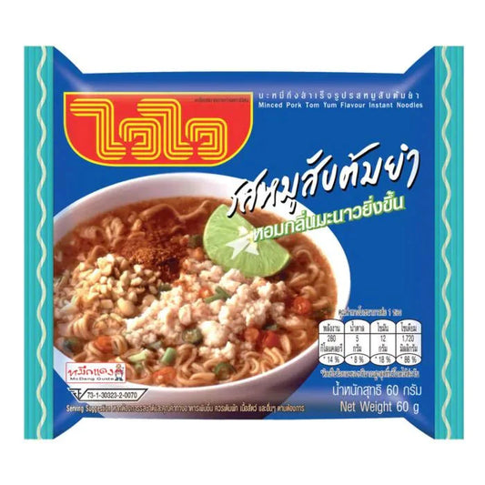 WAI WAI Instant Noodles Thai Minced Pork Tom Yum 60g