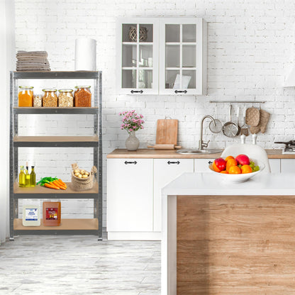 2pc 5-Tier Steel Garage Shelving Units Set - 75 x 30 x 150cm - Galvanised