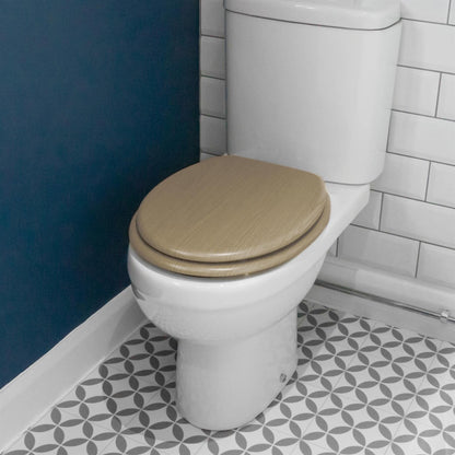 Light Oak Soft Close Toilet Seat
