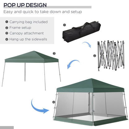 Outdoor Garden Pop-up Gazebo Canopy Tent Sun Shade Event Shelter Folding with Adjustable Height