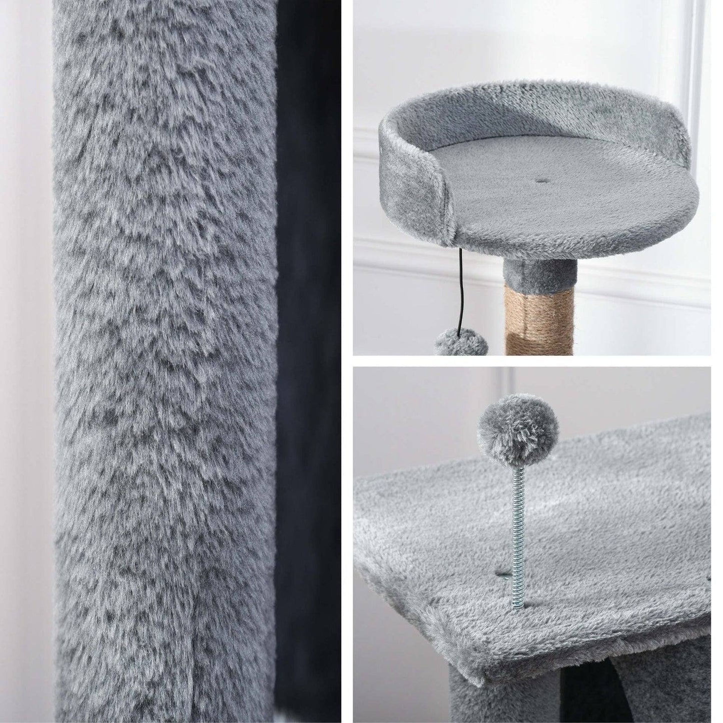 PawHut Cat Tree Tower Climbing Kitten Activity Center with Jute Scratching Post