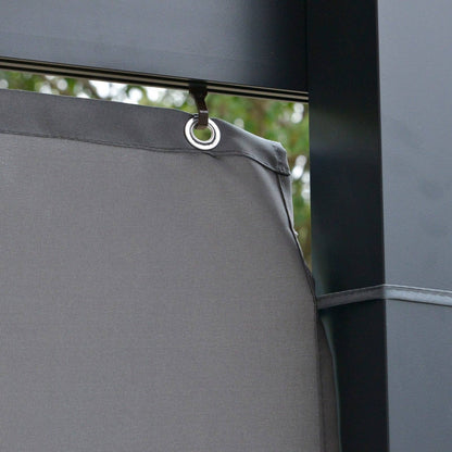 4 x 3M Outdoor Hardtop Gazebo with Curtains